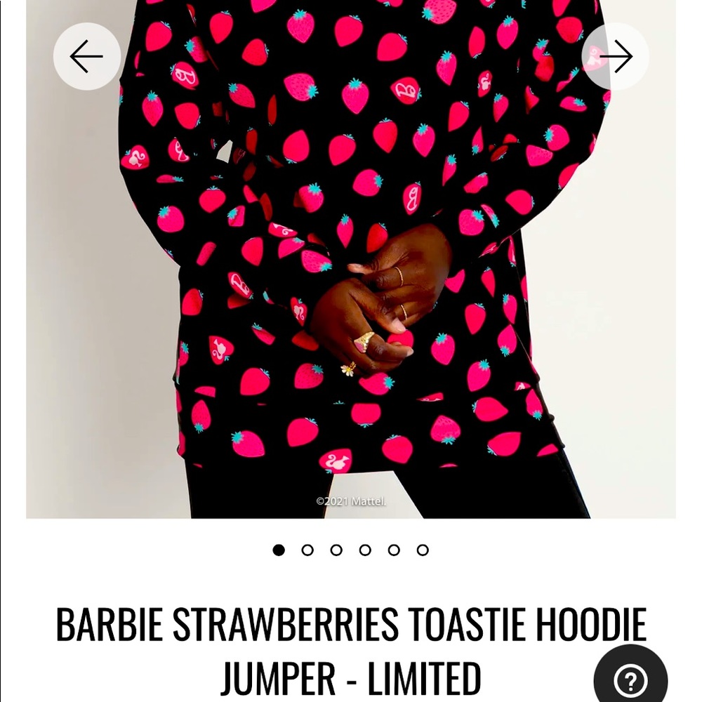 Blackmilk Barbie Strawberries Hoodie Jumper - limited